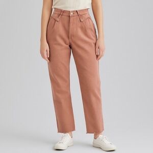 Wrangler Vintage 90s Denim‎ Rose V-Waist Pleated Front Jeans Frayed Hem Size 12